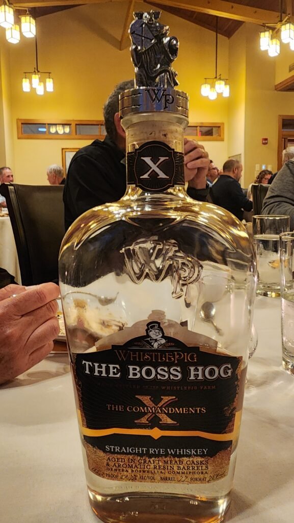 Empty bottle of boss hog whiskey