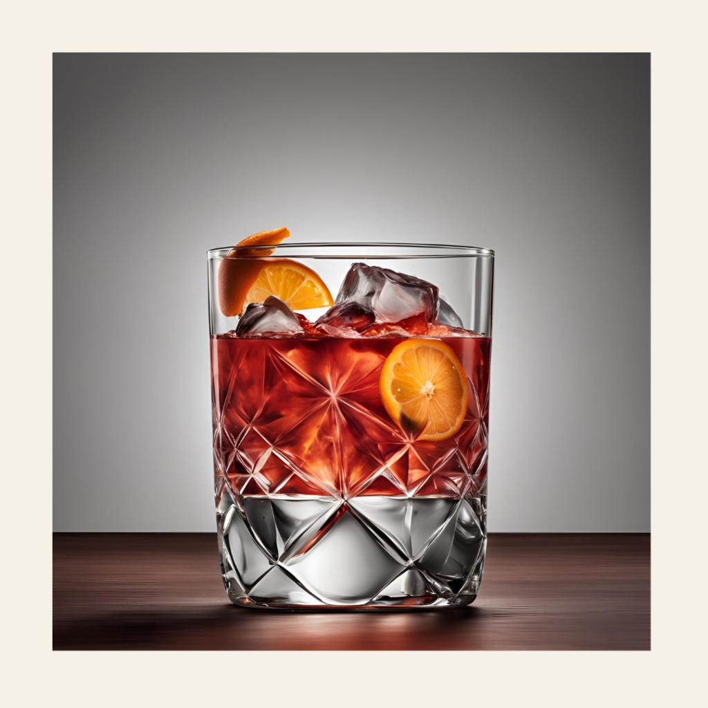 Negroni home bar cocktail