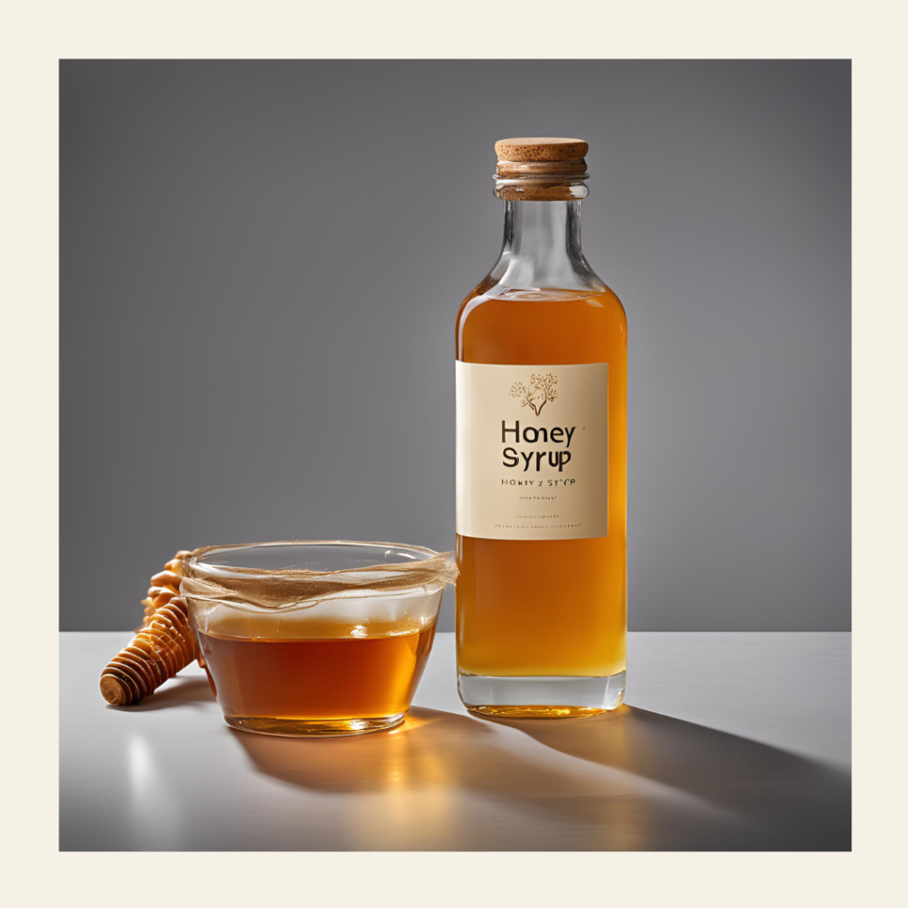 bottle of honey syrup