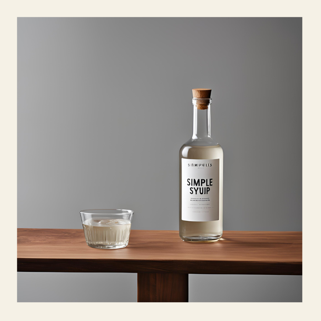bottle of simple syrup