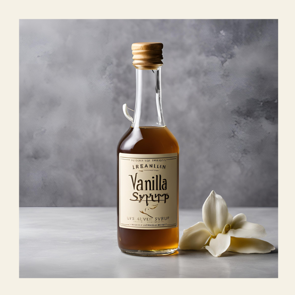 a bottle of vanilla syrup