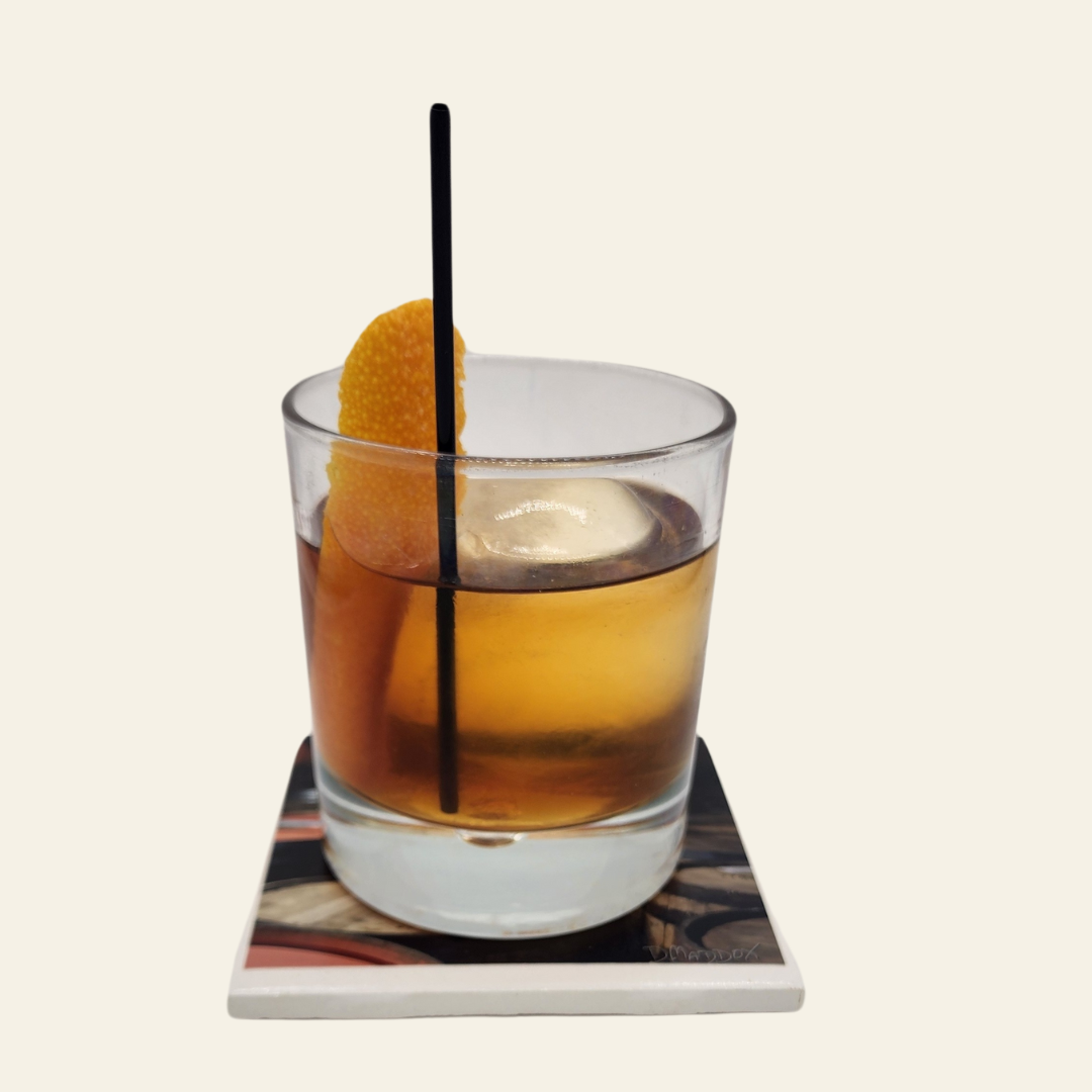 Winter Old-Fashioned in a rocks glass