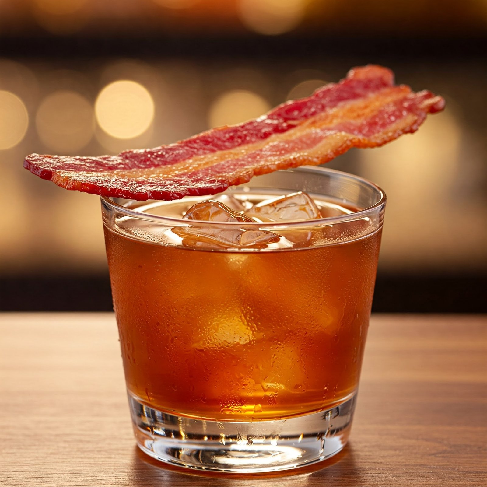 bacon with a glass